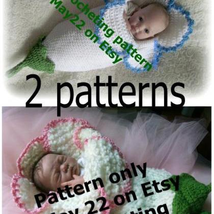 2 Two Flower Cocoon Pdf Patterns Knitting And..
