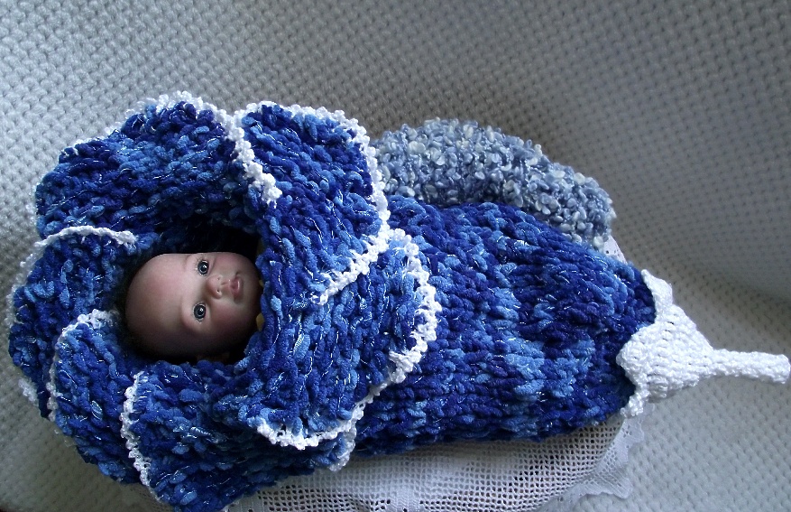 Original Design Style Newborn Baby Bell Flower Cocoon White Blue Photography Props Handmade In Canada Available For Twins