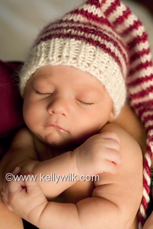 Hat Elf Christmas White Burgundy Soy Silk Boy Girl Unigender Newborn Photography Props 0 To 3 Months Handmade In Canada