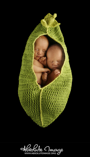 Twin Newborn Baby Peapod Poa Pod Cocoon Green Photography Props